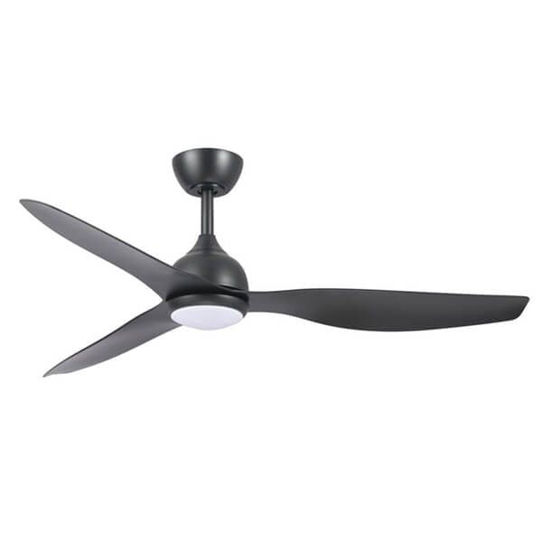 Eco Style DC Ceiling Fan with Remote Control & CCT LED – Black 52″