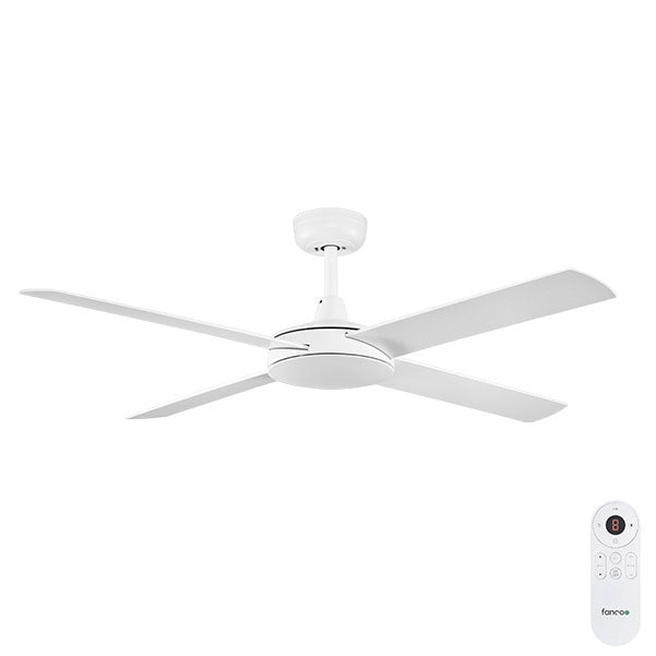 Fanco Eco Silent Deluxe Abs - 52 132cm Smart Remote - No Light - Ceiling Fan - Lux Lighting