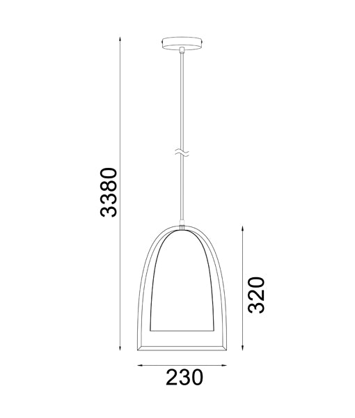 SWING Pendant Es Matt White W/wood frame - pendant - Lux Lighting