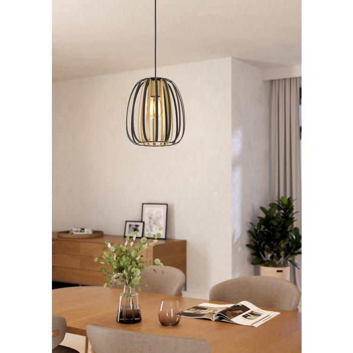 ENCINITOS H/L 1X40W E27 BLK/GLD SML