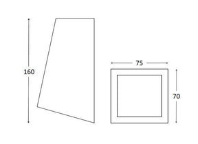 Wall Wedge Light Black Small