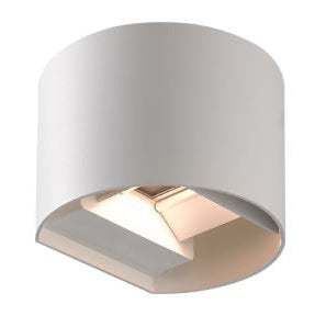 Rnd U/down Wall Light White