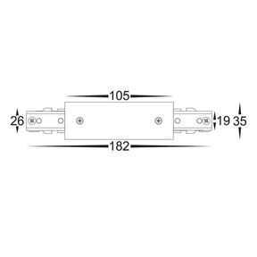 Black Single Circuit Centre Feed