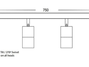 4 Lights Bar Adjustable - GU10 Black - Spot Lights - Lux Lighting