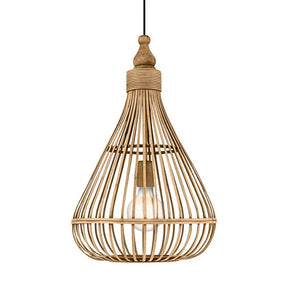 Amsfield H/l 1x60w E27 Light Wood - pendant - Lux Lighting