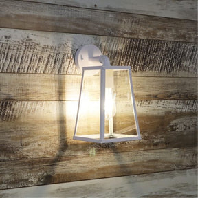 North Exterior Wall Light White - outdoor wall light - Lux Lighting