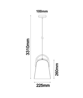 LEGNA Pendant Es Natural Oak Ellipse - pendant - Lux Lighting