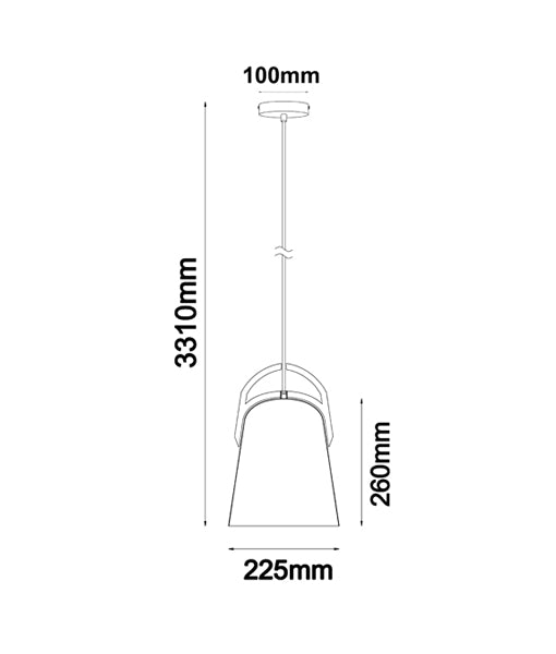 LEGNA Pendant Es Natural Oak Ellipse - pendant - Lux Lighting