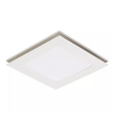 Flow Square LED 300mm Exhaust Fan & 12w Tricolour LED Light White - Exhaust Fans - Lux Lighting