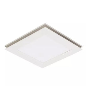 Flow Square LED 300mm Exhaust Fan & 12w Tricolour LED Light White - Exhaust Fans - Lux Lighting