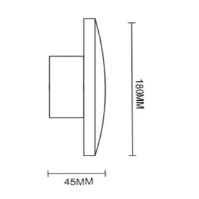 9w Led Mushroom Wall Light Tc BLACK - outdoor wall light - Lux Lighting