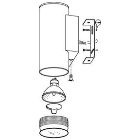 Riga Led Exterior Wall Light 1x3w Gu10 Led 3000k Anth - outdoor wall light - Lux Lighting
