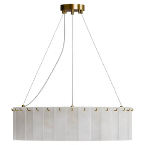 Calibo Mirage 12 Light Alabaster Stone 600mm Round Pendant with Metal Hook