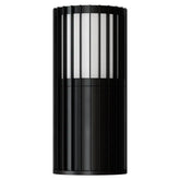 Bright 5W LED Tri Colour Ribbed Up Exterior Wall light Non Dimmable Black IP65