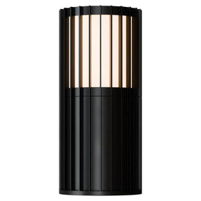 Bright 5W LED Tri Colour Ribbed Up Exterior Wall light Non Dimmable Black IP65