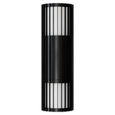 Bright 10W LED Tri Colour Ribbed Up Down Exterior Wall light Non Dimmable Black IP65