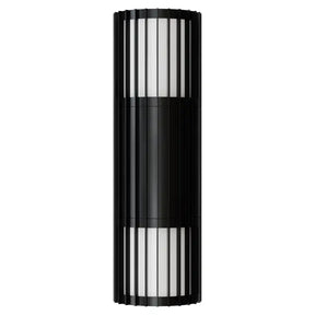 Bright 10W LED Tri Colour Ribbed Up Down Exterior Wall light Non Dimmable Black IP65