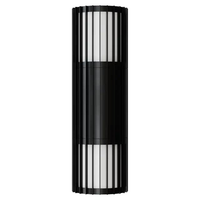 Bright 10W LED Tri Colour Ribbed Up Down Exterior Wall light Non Dimmable Black IP65