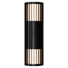 Bright 10W LED Tri Colour Ribbed Up Down Exterior Wall light Non Dimmable Black IP65