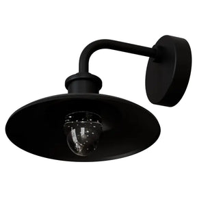 Cuscus Bubble Glass 240mm Exterior Wall Light 5W LED Tri Colour Non Dimmable Black IP65