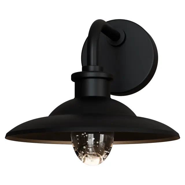 Cuscus Bubble Glass 240mm Exterior Wall Light 5W LED Tri Colour Non Dimmable Black IP65