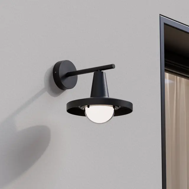 Eyrie E27 Hampton Exterior Wall Light Black IP65