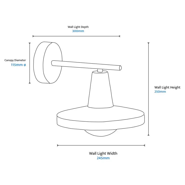 Eyrie E27 Hampton Exterior Wall Light Black IP65