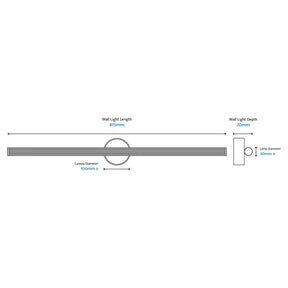Calibo Aeris 800mm Slimline Fluted Wall Light