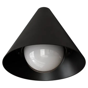 Becard E27 Cone Exterior Compact Wall Light Black IP65