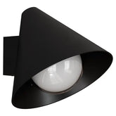 Becard E27 Cone Exterior Compact Wall Light Black IP65