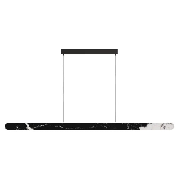 Calibo Lanner 1500mm Crafted Marble LED Linear Pendant - Black