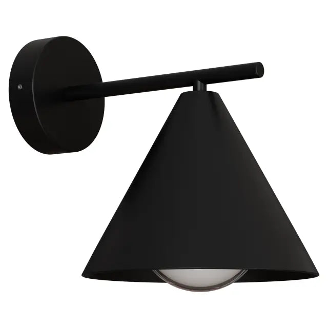 Becard E27 Cone Exterior Modern Coach Wall Light Black IP65