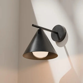 Becard E27 Cone Exterior Modern Coach Wall Light Black IP65