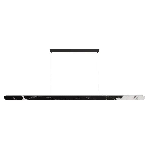 Calibo Lanner 2000mm Crafted Marble LED Linear Pendant - Black