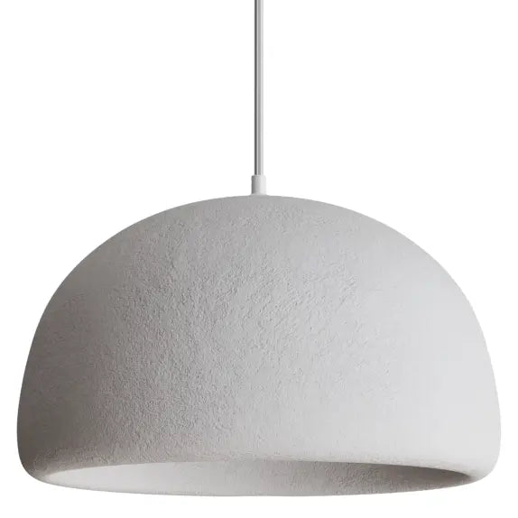 Calibo Passerine Wabi Sabi 430mm Textured Dome Pendant - White