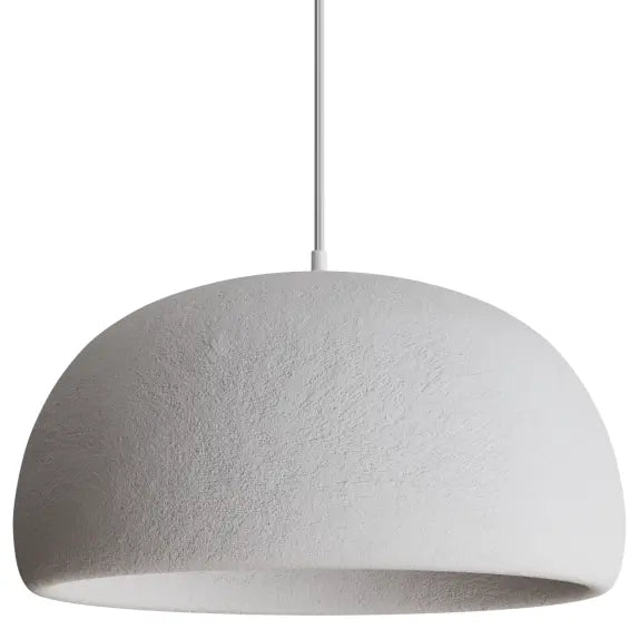 Calibo Passerine Wabi Sabi 500mm Textured Dome Pendant - White