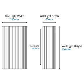 Orville Ribbed Natural Travertine 220mm LED Wall Light 5W 3000K Non Dimmable - IP20