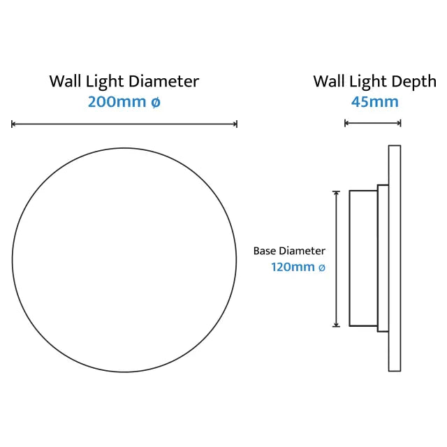Orville Natural Travertine Round 200mm LED Wall Light 6W Tri Colour Non Dimmable Brass - IP20