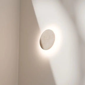 Orville Natural Travertine Round 250mm LED Wall Light 6W Tri Colour Non Dimmable - IP20