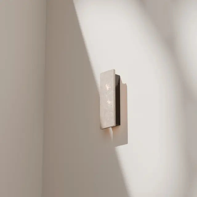 Orville Backlit Travertine 300mm Wall Light 7W LED Tri color Non Dimmable IP65