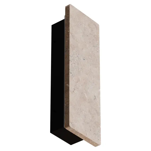 Orville Backlit Travertine 300mm Wall Light 7W LED Tri color Non Dimmable IP65