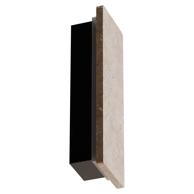 Orville Backlit Travertine 300mm Wall Light 7W LED Tri color Non Dimmable IP65
