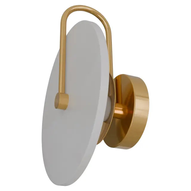 Bower R3 Medium Round Alabaster (250mm) Backlit LED Wall Light 5W non Dimmable IP20
