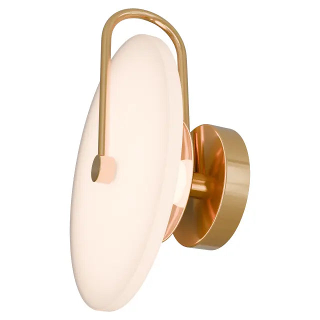 Bower R3 Medium Round Alabaster (250mm) Backlit LED Wall Light 5W non Dimmable IP20