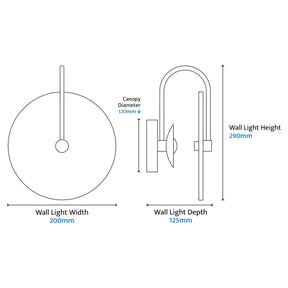 Bower R3 Small Round Alabaster (200mm) Backlit LED Wall Light 5W non Dimmable Ip20