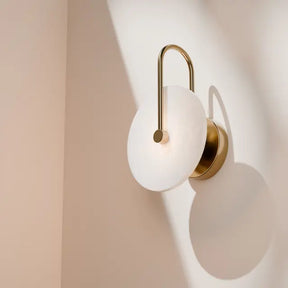 Bower R3 Small Round Alabaster (200mm) Backlit LED Wall Light 5W non Dimmable Ip20