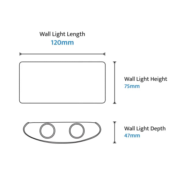Bold Multi-beam Exterior Wall Light LED 4W TRI Colour Non-dimmable Black IP65