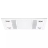 Linear 1000w Halogen 3 in 1 Bathroom Heater & High Extraction Exhaust Fan with LED Light White - Tastic - Lux Lighting