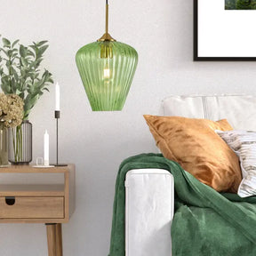 Calibo Ribbon Fluted Glass 360mm Pendant Light - Smoke