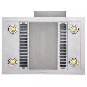 Linear 1000w Halogen 3 in 1 Bathroom Heater & High Extraction Exhaust Fan with LED Light White - Tastic - Lux Lighting